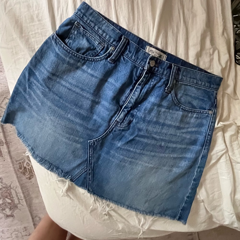 Madewell denim mini skirt